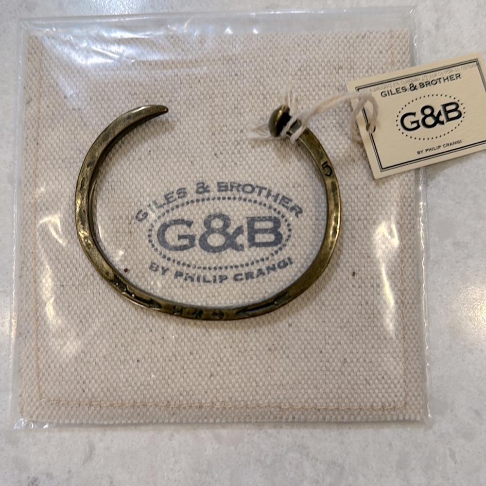 Giles & Brother by PHILIP CRANGI Solid Brass NEW  tag & bag. Designer signature